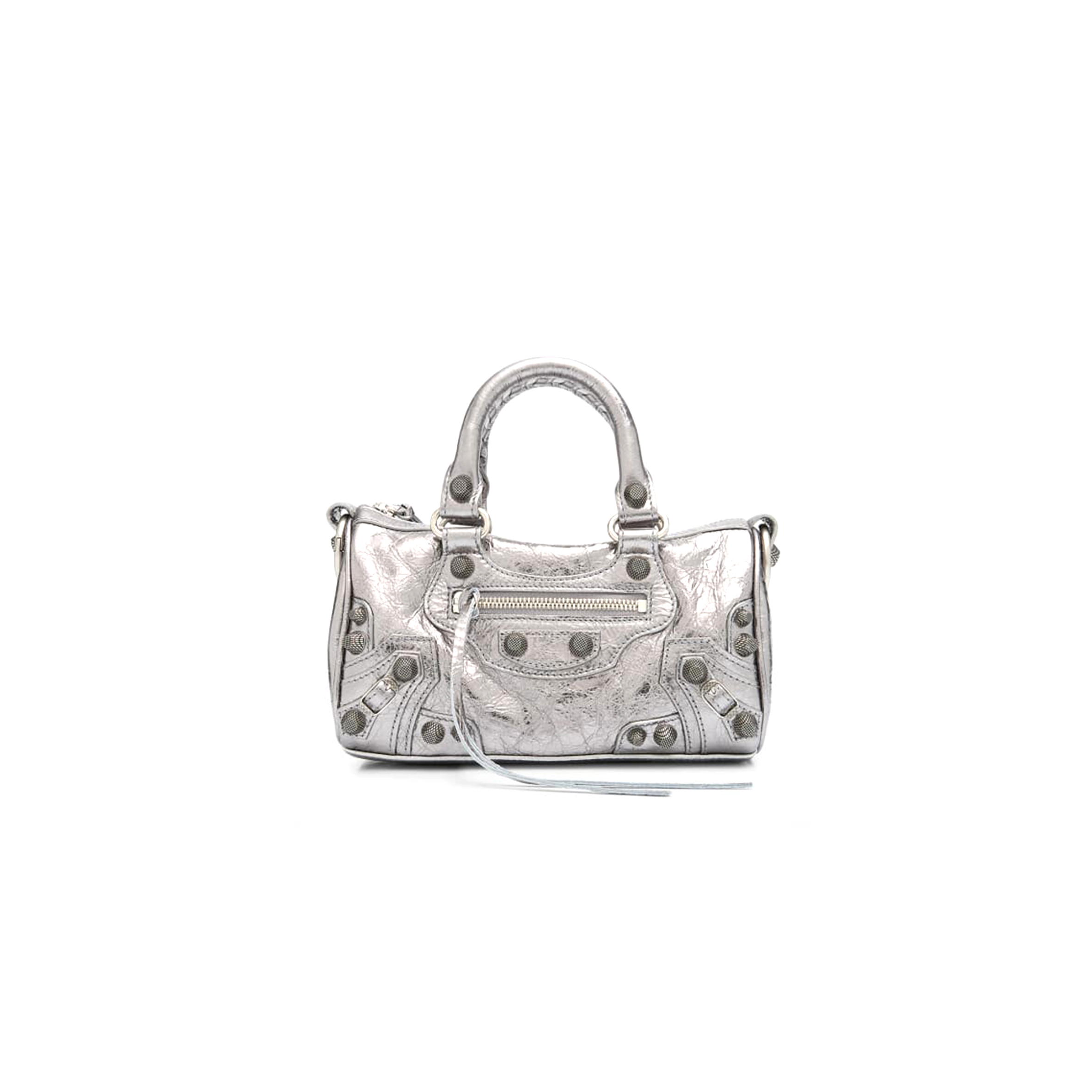 Ba*len*cia*ga le cagole shoulder bag in silver 7856900gt3y8122 (19.8*14*11.9cm)